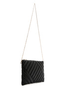 Women's Black Long Chain Strap Quilted Clutch Bag | Derimod Women's Black Long Chain Strap Quilted Clutch Bag | Derimod