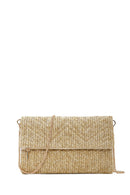 Women's Beige Chain Strap Woven Clutch Bag | Derimod Women's Beige Chain Strap Woven Clutch Bag | Derimod