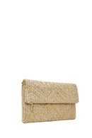 Women's Beige Chain Strap Woven Clutch Bag | Derimod Women's Beige Chain Strap Woven Clutch Bag | Derimod