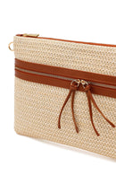 Kadın Bej Uzun Zincir Askılı Hasır Portföy Çanta | Derimod Kadın Bej Uzun Zincir Askılı Hasır Portföy Çanta | Derimod