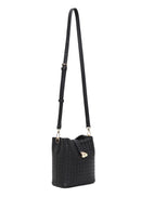 Kadın Siyah Uzun Askılı Baskılı Omuz Çantası | Derimod Kadın Siyah Uzun Askılı Baskılı Omuz Çantası | Derimod