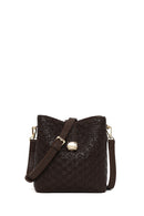 Kadın Kahverengi Uzun Askılı Baskılı Omuz Çantası | Derimod Kadın Kahverengi Uzun Askılı Baskılı Omuz Çantası | Derimod