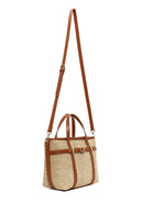 Kadın Taba Uzun Askılı Mini Hasır Kol Çantası | Derimod Kadın Taba Uzun Askılı Mini Hasır Kol Çantası | Derimod