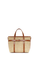 Kadın Taba Uzun Askılı Mini Hasır Kol Çantası | Derimod Kadın Taba Uzun Askılı Mini Hasır Kol Çantası | Derimod