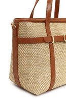 Kadın Taba Uzun Askılı Mini Hasır Kol Çantası | Derimod Kadın Taba Uzun Askılı Mini Hasır Kol Çantası | Derimod