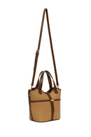 Woman Dark Beige Long Strap Classic Shoulder Bag | Derimod Woman Dark Beige Long Strap Classic Shoulder Bag | Derimod