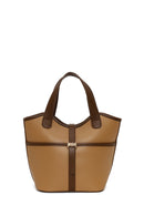 Woman Dark Beige Long Strap Classic Shoulder Bag | Derimod Woman Dark Beige Long Strap Classic Shoulder Bag | Derimod