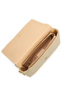 Woman Beige Long Strap Straw Crossbody Bag | Derimod Woman Beige Long Strap Straw Crossbody Bag | Derimod