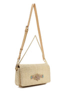 Woman Beige Long Strap Straw Crossbody Bag | Derimod Woman Beige Long Strap Straw Crossbody Bag | Derimod