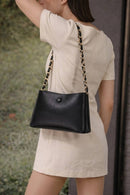 Women's Black Long Strap Classic Shoulder Bag | Derimod Women's Black Long Strap Classic Shoulder Bag | Derimod