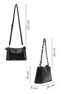 Women's Black Long Strap Classic Shoulder Bag | Derimod Women's Black Long Strap Classic Shoulder Bag | Derimod