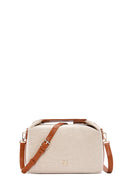 Kadın Bej Uzun Askılı Kumaş Çapraz Çanta | Derimod Kadın Bej Uzun Askılı Kumaş Çapraz Çanta | Derimod