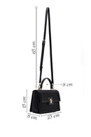Women's Black Printed Long Strap Crossbody Bag | Derimod Women's Black Printed Long Strap Crossbody Bag | Derimod