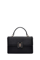 Women's Black Printed Long Strap Crossbody Bag | Derimod Women's Black Printed Long Strap Crossbody Bag | Derimod