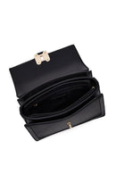 Kadın Siyah Baskılı Uzun Askılı Çapraz Çanta | Derimod Kadın Siyah Baskılı Uzun Askılı Çapraz Çanta | Derimod