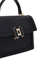 Women's Black Printed Long Strap Crossbody Bag | Derimod Women's Black Printed Long Strap Crossbody Bag | Derimod