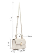 Kadın Krem Baskılı Uzun Askılı Çapraz Çanta | Derimod Kadın Krem Baskılı Uzun Askılı Çapraz Çanta | Derimod