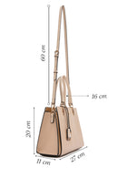 Women's Beige Long Strap Classic Handbag | Derimod Women's Beige Long Strap Classic Handbag | Derimod