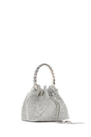 Women's Silver Long Chain Strap Embellished Mini Evening Bag | Derimod Women's Silver Long Chain Strap Embellished Mini Evening Bag | Derimod