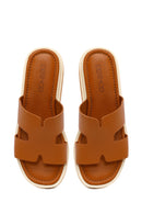 Kadın Taba Kalın Tabanlı Deri Terlik | Derimod Kadın Taba Kalın Tabanlı Deri Terlik | Derimod