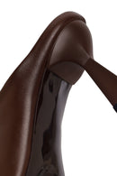 Woman Brown Heeled Leather Slipper | Derimod Woman Brown Heeled Leather Slipper | Derimod