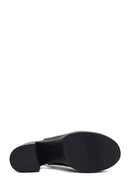 Women's Black Ankle Buckle Platform High Thick Heel Leather Sandals | Derimod Women's Black Ankle Buckle Platform High Thick Heel Leather Sandals | Derimod