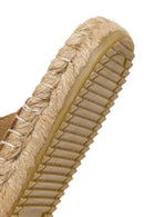 Women's Brown Buckled Suede Leather Espadrille Slippers | Derimod Women's Brown Buckled Suede Leather Espadrille Slippers | Derimod