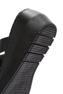 Kadın Siyah Dolgu Topuklu Deri Comfort Terlik | Derimod Kadın Siyah Dolgu Topuklu Deri Comfort Terlik | Derimod