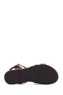 Kadın Çok Renkli Tokalı Deri Bodrum Sandalet | Derimod Kadın Çok Renkli Tokalı Deri Bodrum Sandalet | Derimod