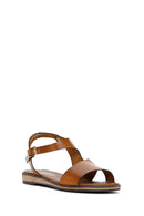 Kadın Taba Tokalı Deri Bodrum Sandalet | Derimod Kadın Taba Tokalı Deri Bodrum Sandalet | Derimod