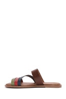 Kadın Çok Renkli Örgülü Deri Terlik | Derimod Kadın Çok Renkli Örgülü Deri Terlik | Derimod