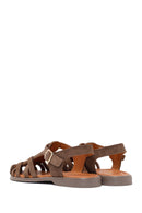 Kadın Vizon Bilekten Tokalı Süet Deri Sandalet | Derimod Kadın Vizon Bilekten Tokalı Süet Deri Sandalet | Derimod