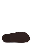 Woman Brown Leather Flip-Flop Sandal | Derimod Woman Brown Leather Flip-Flop Sandal | Derimod