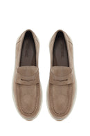 Erkek Bej Kalın Tabanlı Süet Deri Loafer | Derimod Erkek Bej Kalın Tabanlı Süet Deri Loafer | Derimod