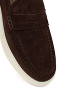 Erkek Kahverengi Kalın Tabanlı Süet Deri Loafer | Derimod Erkek Kahverengi Kalın Tabanlı Süet Deri Loafer | Derimod