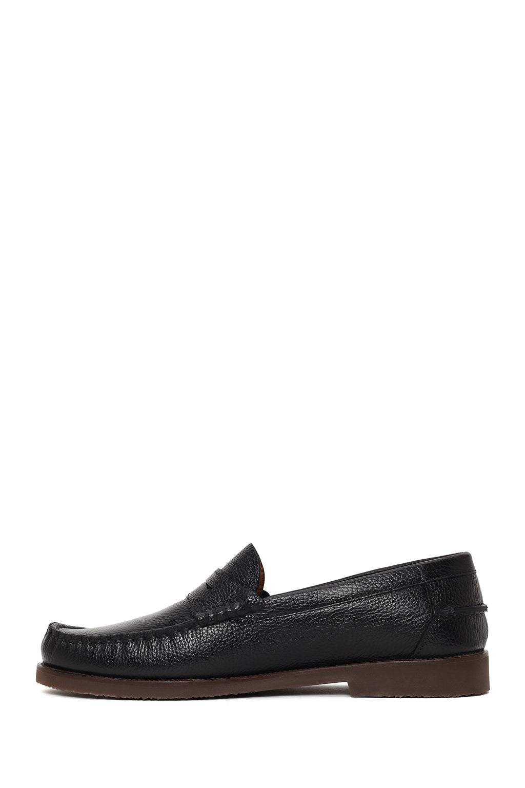 Erkek Siyah Deri Casual Loafer