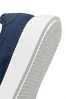 Erkek Lacivert Bağcıklı Kalın Tabanlı Deri Sneaker | Derimod Erkek Lacivert Bağcıklı Kalın Tabanlı Deri Sneaker | Derimod