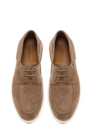 Erkek Bej Bağcıklı Süet Deri Casual Ayakkabı | Derimod Erkek Bej Bağcıklı Süet Deri Casual Ayakkabı | Derimod