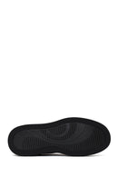 Male Black Lace-Up Chunky-Sole Leather Sneaker | Derimod Male Black Lace-Up Chunky-Sole Leather Sneaker | Derimod