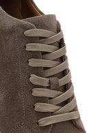 Erkek Bej Bağcıklı Kalın Tabanlı Süet Deri Sneaker | Derimod Erkek Bej Bağcıklı Kalın Tabanlı Süet Deri Sneaker | Derimod