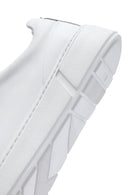 Erkek Beyaz Bağcıklı Kalın Tabanlı Deri Sneaker | Derimod Erkek Beyaz Bağcıklı Kalın Tabanlı Deri Sneaker | Derimod