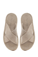 Erkek Bej Süet Deri Terlik | Derimod Erkek Bej Süet Deri Terlik | Derimod