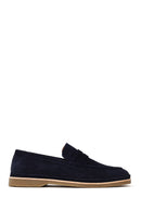 Erkek Lacivert Süet Deri Loafer | Derimod Erkek Lacivert Süet Deri Loafer | Derimod