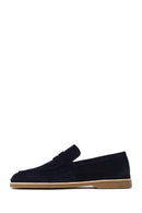 Erkek Lacivert Süet Deri Loafer | Derimod Erkek Lacivert Süet Deri Loafer | Derimod