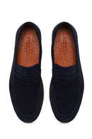 Erkek Lacivert Süet Deri Loafer | Derimod Erkek Lacivert Süet Deri Loafer | Derimod