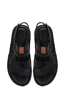 Erkek Siyah Deri Sandalet | Derimod Erkek Siyah Deri Sandalet | Derimod