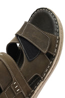 Erkek Haki Deri Sandalet | Derimod Erkek Haki Deri Sandalet | Derimod