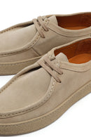 Erkek Bej Bağcıklı Kalın Tabanlı Süet Deri Casual Ayakkabı | Derimod Erkek Bej Bağcıklı Kalın Tabanlı Süet Deri Casual Ayakkabı | Derimod
