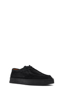 Erkek Siyah Bağcıklı Kalın Tabanlı Süet Deri Casual Ayakkabı | Derimod Erkek Siyah Bağcıklı Kalın Tabanlı Süet Deri Casual Ayakkabı | Derimod