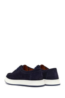 Erkek Lacivert Bağcıklı Süet Deri Casual Ayakkabı | Derimod Erkek Lacivert Bağcıklı Süet Deri Casual Ayakkabı | Derimod